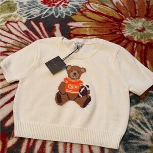 Le Lis Cream Teddy Bear Sweater